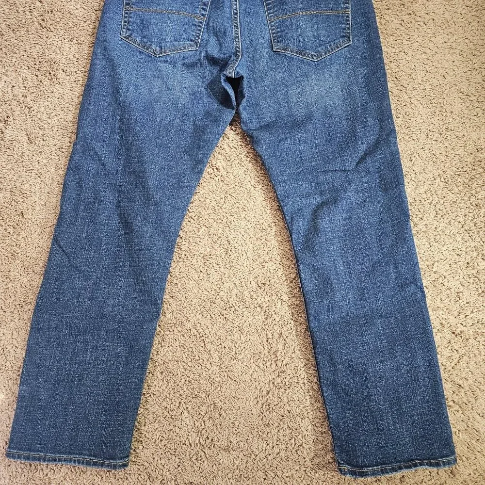 Lucky Brand 121 Slim Straight Jeans Men Tag 36x30 Act 38x28.5 Blue Stretch Denim - Picture 11 of 13